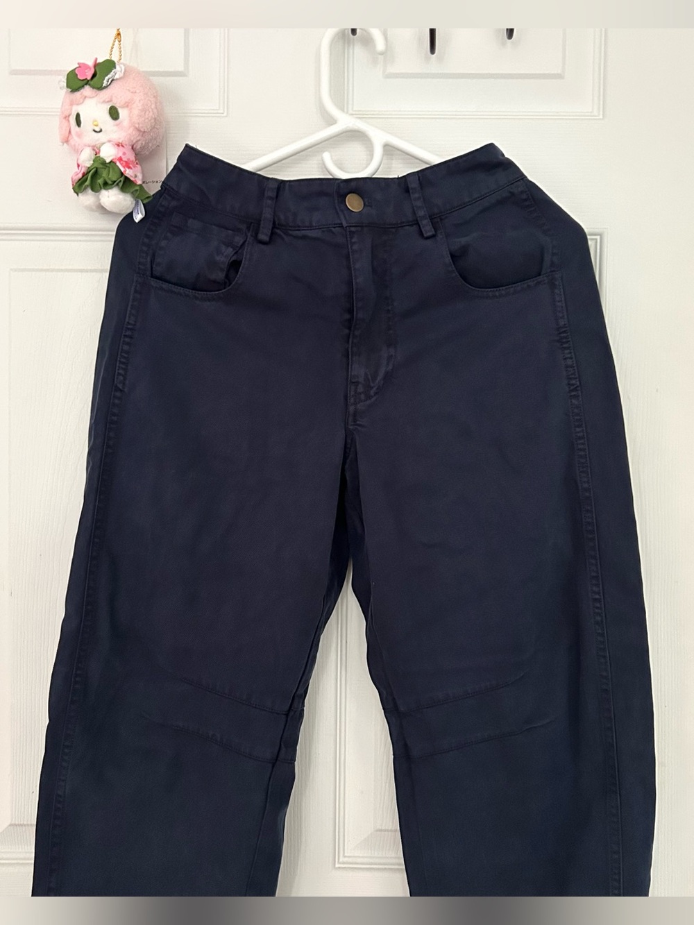 Navy Barrel/Straight Pants